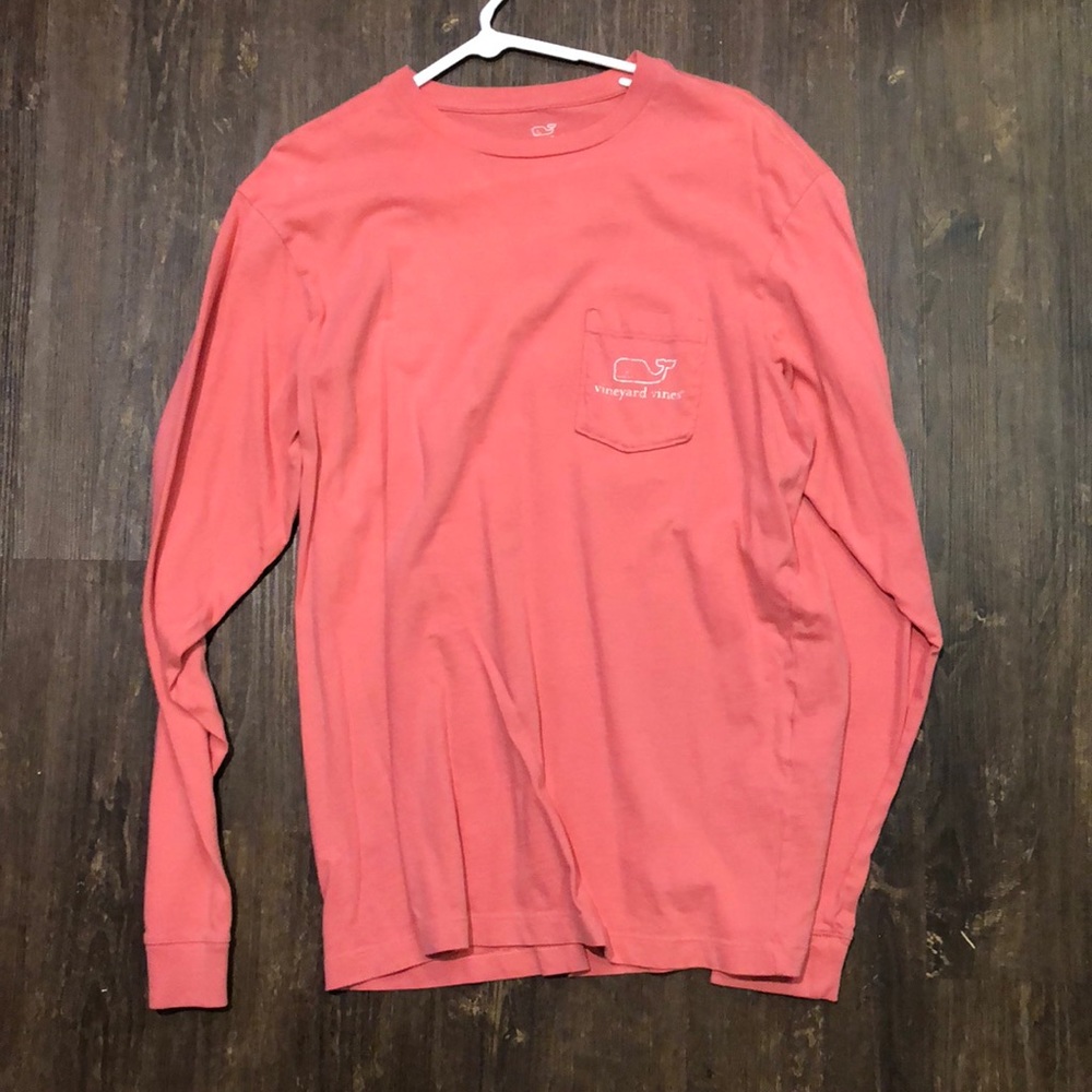 Men’s vineyard vines pink whale long sleeve